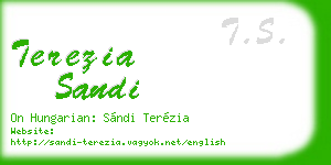 terezia sandi business card